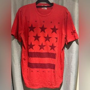 Under Armor Red stars and stripes logo shirt